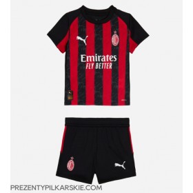 Stroje piłkarskie AC Milan Theo Hernandez #19 Koszulka Podstawowej dla dzieci 2025-26 Krótki Rękaw (+ szorty)